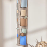 OYOY Living Design - Groeimeter Met Opbergvakken - Saga - Grijs - Blauw