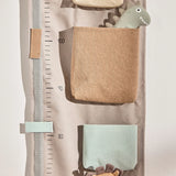 OYOY Living Design - Groeimeter Met Opbergvakken - Saga - Grijs - Blauw