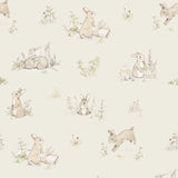 Dekornik Behang - Rabit Day - Konijntjes - Beige