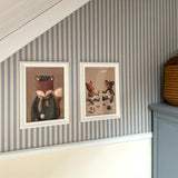 Dekornik Behang - Simple Vintage Stripes - Beige Blauw