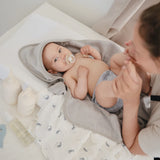 Mushie Swaddle XXL hydrofiel - Whales - 120x120cm